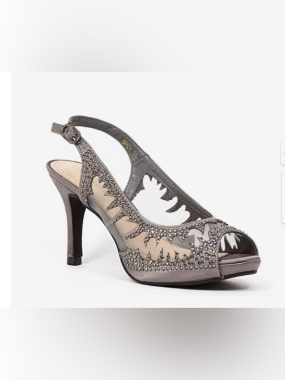 NEW Lady Couture Spicy Sandal Pewter size 8